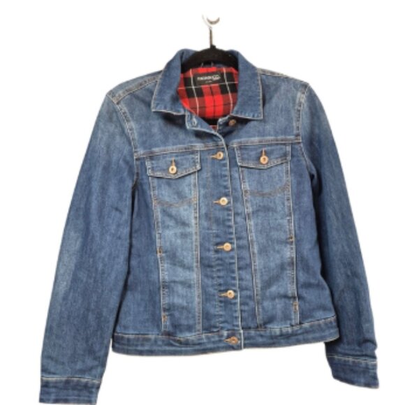 Parasuco Blue Denim Jacket  Women Flannel Lined Size Small - Picture 2 of 14